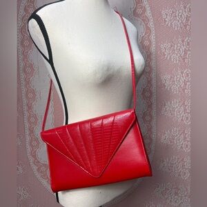 Vintage Red Envelope Crossbody Bag